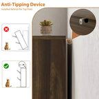 Meuble à chaussures cannelé avec 3 portes basculantes, rangement à chaussures haut dissimulé autoportant pour entrée, couloir, salon