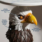 Table d'appoint animalière avec plateau imitation marbre, Table d'appoint sculpturale pour salon et chambre