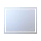 Miroir de salle de bain anti-buée SUMERAIN 48x40 incassable, miroir mural LED ETL en verre trempé