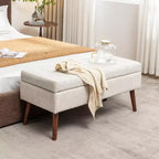 Banc de rangement ottoman pour chambre à coucher, banc de bout de lit, banc de pied de lit, banc d'entrée