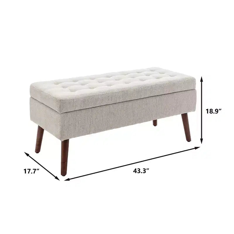 Banc de rangement ottoman pour chambre à coucher, banc de bout de lit, banc de pied de lit, banc d'entrée