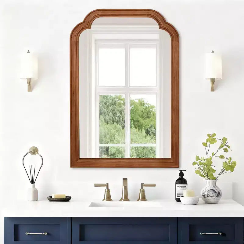 20 x 30 Rounded Corner Decorative Wall Mirror, Modern Accent Mirror for Bedroom, Bathroom, Living Room-Panipeachy
