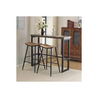 Table de bar moderne hauteur comptoir 120 cm et tabourets avec 2 chaises pour salle à manger de cuisine
