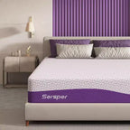 Sersper 10 inch Memory Foam Mattress for Adjustable Beds  Bamboo Charcoal & Spine Alignment Support