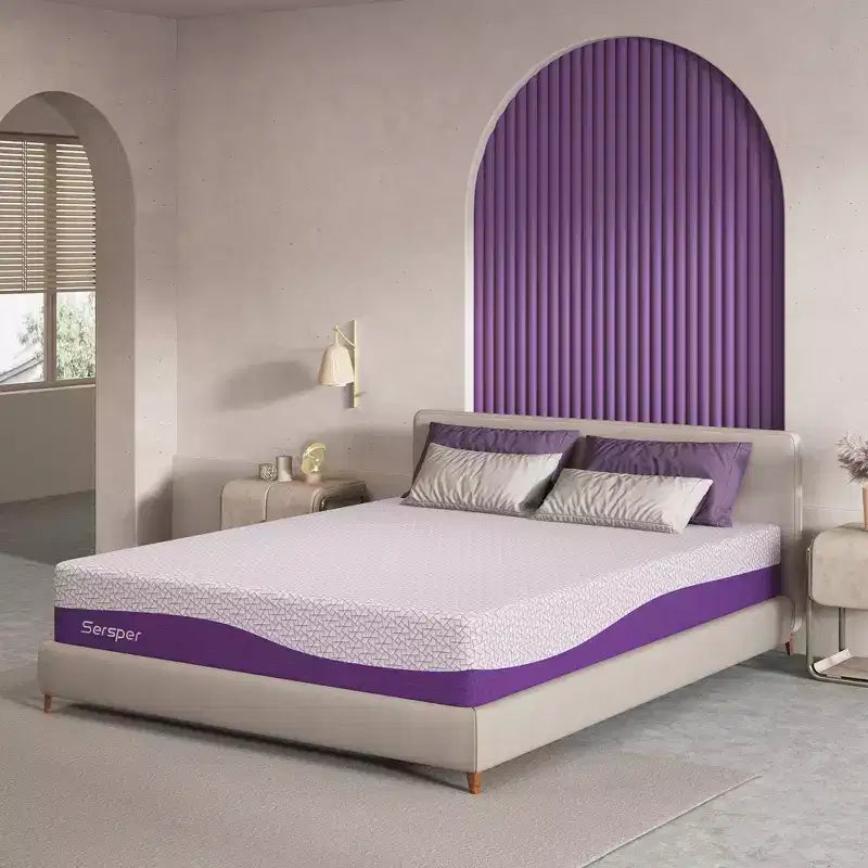 Matelas en mousse à mémoire de forme Sersper 10 pouces pour lits réglables – Charbon de bambou et soutien de l'alignement de la colonne vertébrale