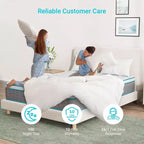 Matelas hybride Serweet 14 pouces en charbon de bambou respirant King