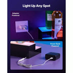 VEVOR Présentoir lumineux pour bouteilles d'alcool à LED, 2 niveaux 76 cm, compatible USB, étagère de bar à domicile illuminée en acrylique avec télécommande RF et contrôle via application, noir + blanc