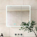 FAMYYT 32 in. W x28 in. H Aluminum Medicine Cabinet with Mirror and Light, Anti-fog, Easy to install