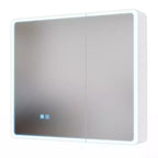 FAMYYT Armoire à pharmacie en aluminium 32 po L x 28 po H avec miroir et lumière, anti-buée, facile à installer