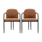 Christopher Knight Home Ihab Chaises de salle à manger modernes rembourrées avec cadre en fer (Lot de 2)