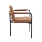 Christopher Knight Home Ihab Chaises de salle à manger modernes rembourrées avec cadre en fer (Lot de 2)