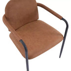 Christopher Knight Home Ihab Chaises de salle à manger modernes rembourrées avec cadre en fer (Lot de 2)