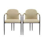 Christopher Knight Home Ihab Chaises de salle à manger modernes rembourrées avec cadre en fer (Lot de 2)