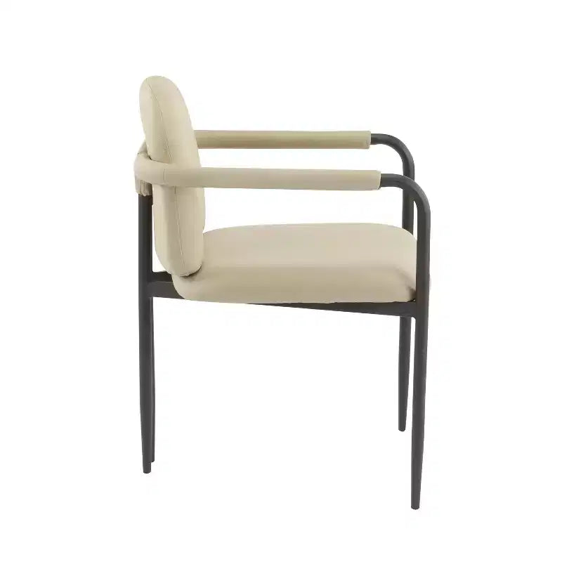 Christopher Knight Home Ihab Chaises de salle à manger modernes rembourrées avec cadre en fer (Lot de 2)