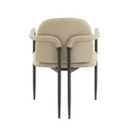 Christopher Knight Home Ihab Chaises de salle à manger modernes rembourrées avec cadre en fer (Lot de 2)