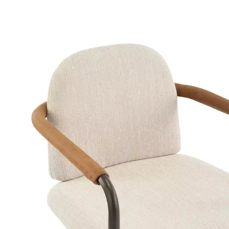 Christopher Knight Home Ihab Chaises de salle à manger modernes rembourrées avec cadre en fer (Lot de 2)
