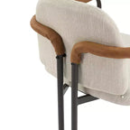 Christopher Knight Home Ihab Chaises de salle à manger modernes rembourrées avec cadre en fer (Lot de 2)