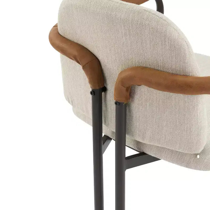 Christopher Knight Home Ihab Chaises de salle à manger modernes rembourrées avec cadre en fer (Lot de 2)