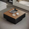 GDFStudio Adel Modern Wooden Lift Top Square Coffee Table with Hidden Storage