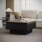 Table basse carrée GDFStudio Adel moderne en bois avec plateau relevable et rangement caché