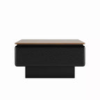 Table basse carrée GDFStudio Adel moderne en bois avec plateau relevable et rangement caché