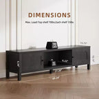 Meuble TV moderne de 178 cm - Console média pour TV de 65 à 75 pouces avec portes à fermeture douce