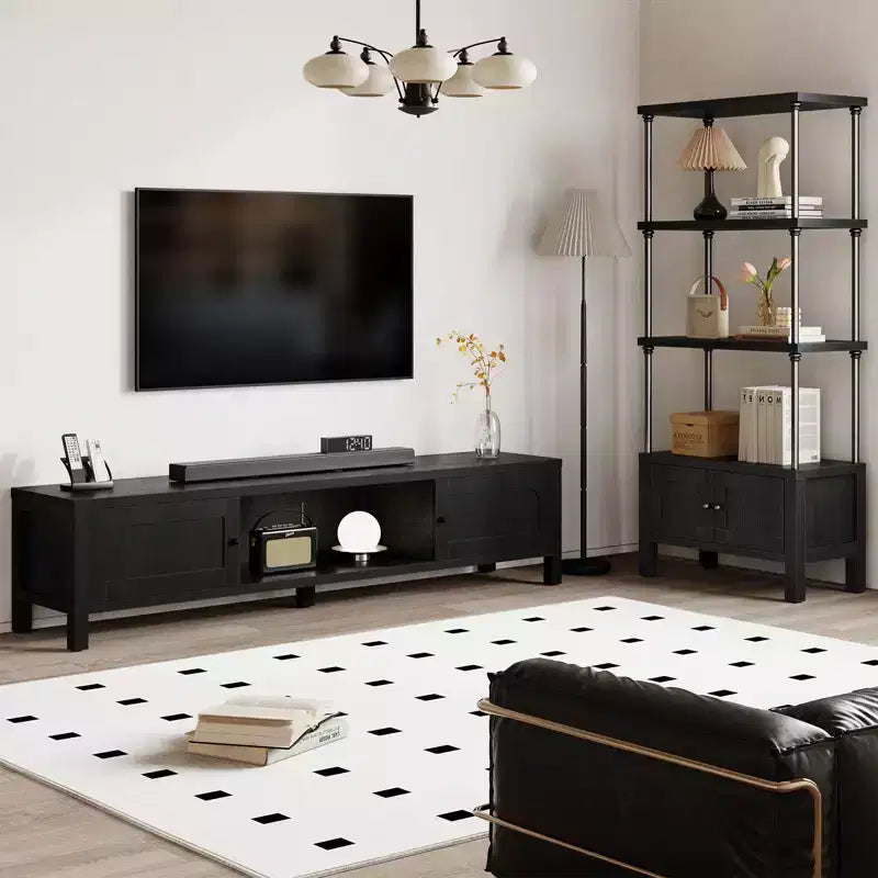 Meuble TV moderne de 178 cm - Console média pour TV de 65 à 75 pouces avec portes à fermeture douce