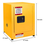 Armoire de sécurité coupe-feu pour produits inflammables en acier galvanisé à double paroi, verrouillable, étagère réglable, orifices de ventilation pour usage chimique et industriel