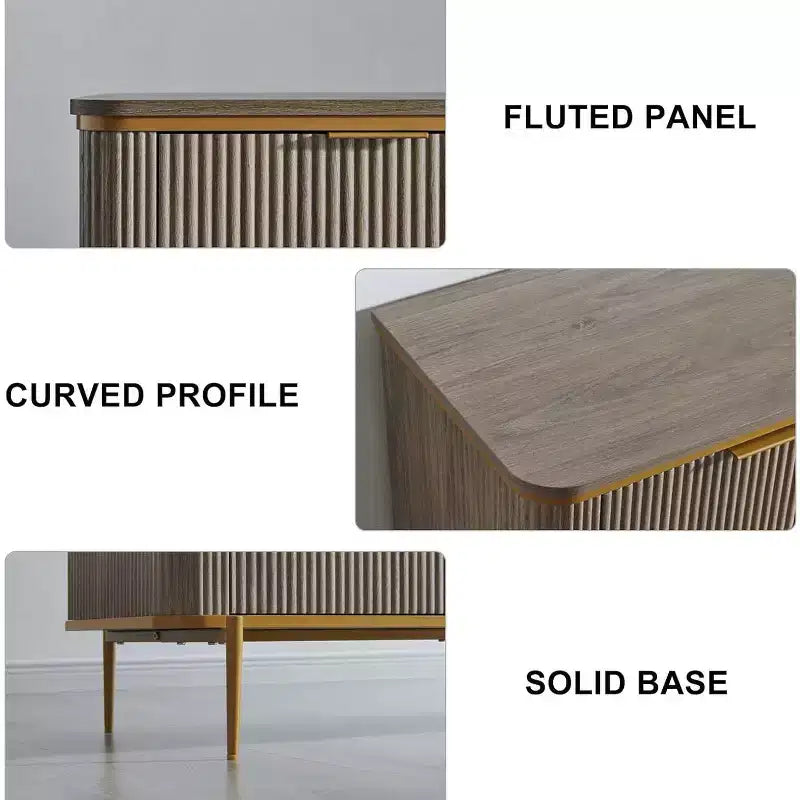 Commode à 9 tiroirs, chiffonnier en bois de 137 cm de large avec poignées métalliques, meuble TV et organiseur de rangement moderne pour chambre et salon