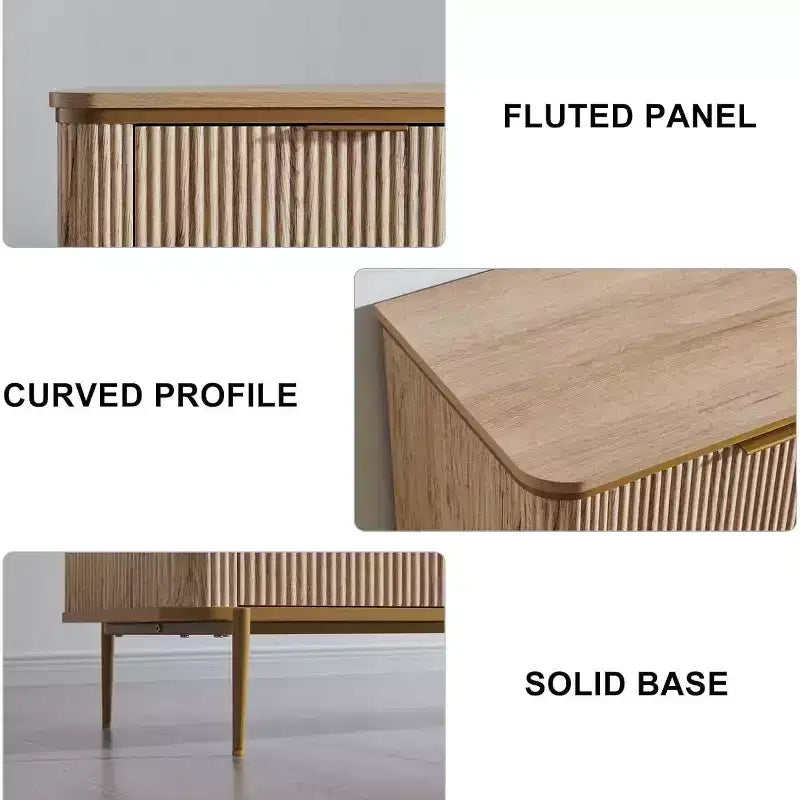 Commode à 9 tiroirs, chiffonnier en bois de 137 cm de large avec poignées métalliques, meuble TV et organiseur de rangement moderne pour chambre et salon