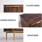 Commode à 9 tiroirs, chiffonnier en bois de 137 cm de large avec poignées métalliques, meuble TV et organiseur de rangement moderne pour chambre et salon