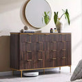 9 Drawer Dresser, 54 Wide Wooden Chest of Drawers with Metal Handles, Modern Dresser TV Stand & Storage Organizer for Bedroom Living