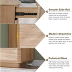 Commode à 5 tiroirs, commode en bois, commode moderne au design profilé courbé, armoire de rangement pour chambre à coucher ou salon