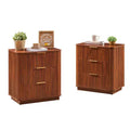 3 Sleek Modern 3 Drawer Nightstand for Bedroom Living Room
