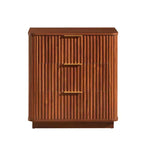 Table de Chevet Moderne Élégante à 3 Tiroirs pour Chambre à Coucher ou Salon