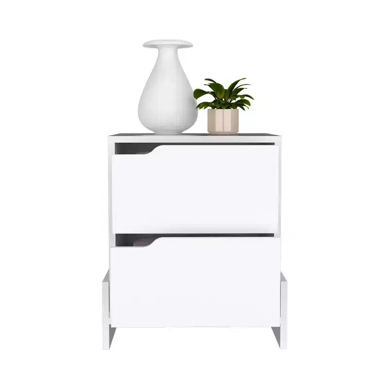 Table de Chevet 1 Tiroir Élégante et Fonctionnelle pour Chambre à Coucher et Salon