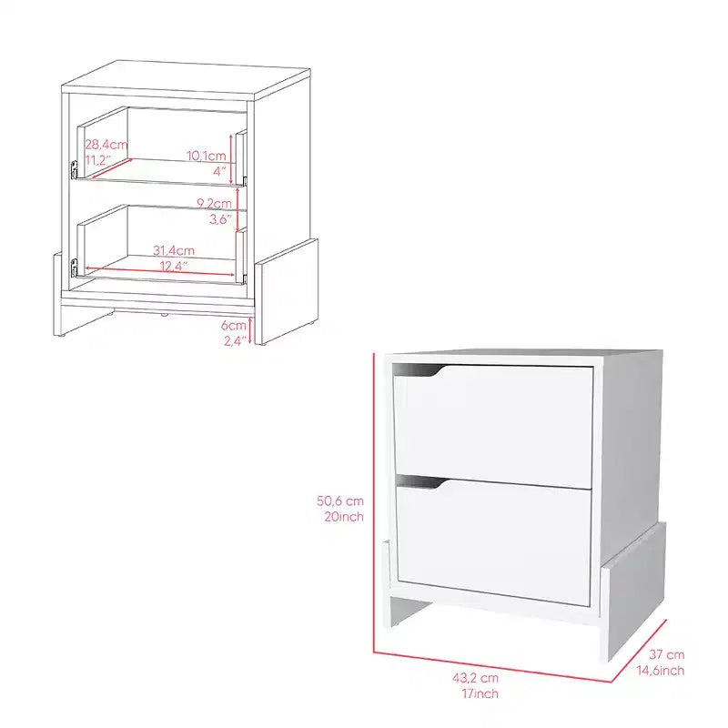 Table de Chevet 1 Tiroir Élégante et Fonctionnelle pour Chambre à Coucher et Salon