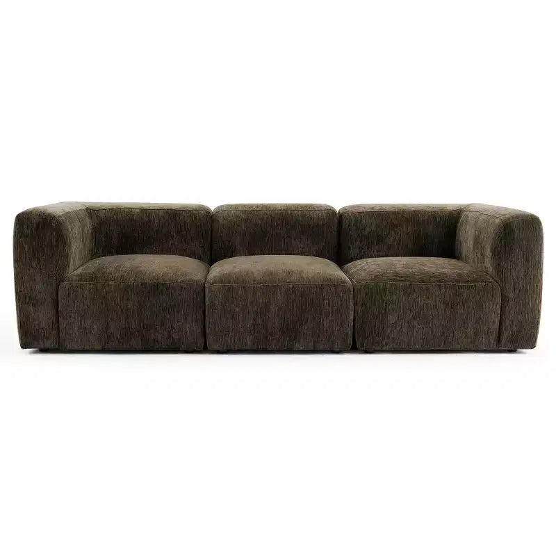 Canapé modulable moderne 101 places, canapé boxy profond en chenille texturée pour le salon - Panipeachy