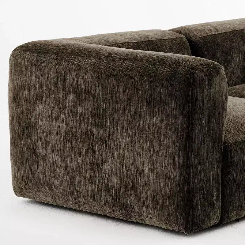 Canapé modulable moderne 101 places, canapé boxy profond en chenille texturée pour le salon - Panipeachy