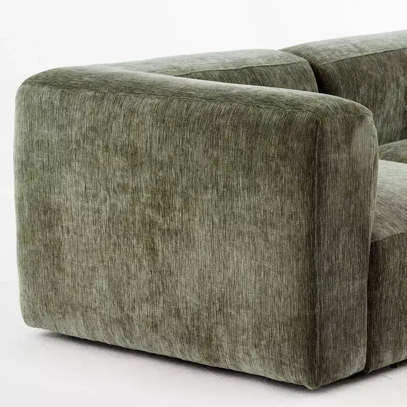 Canapé modulable moderne 101 places, canapé boxy profond en chenille texturée pour le salon - Panipeachy