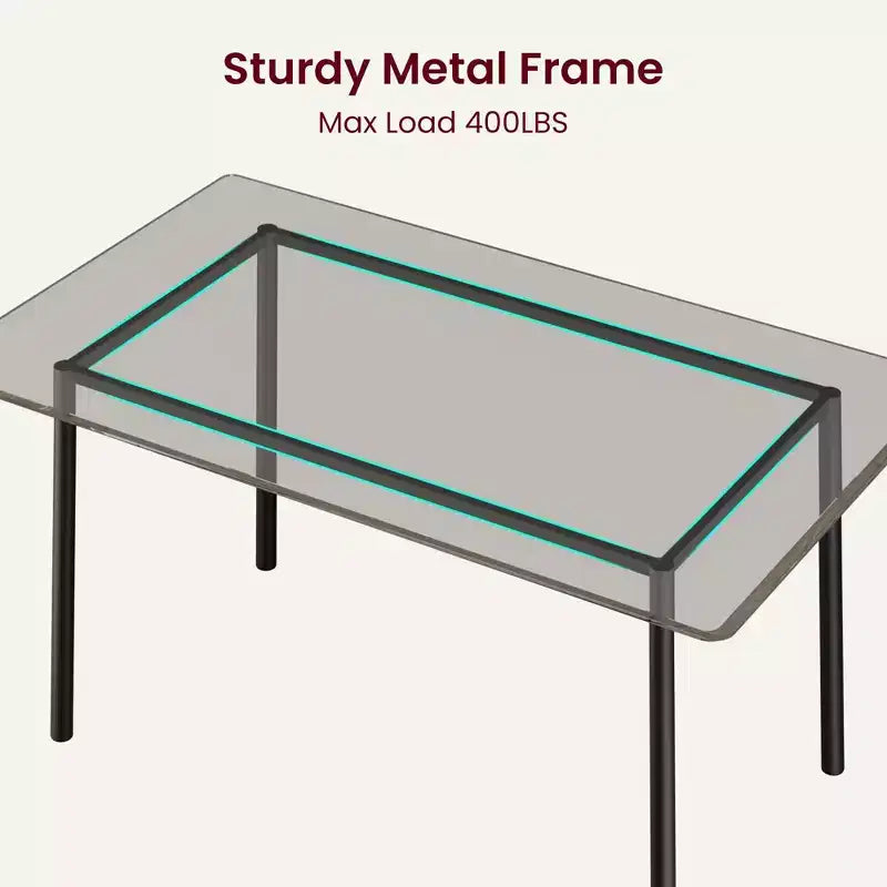 Ensemble de salle à manger 5 pièces en bois pour 4 personnes, plateau biseauté et chaises rembourrées, meubles de cuisine compacts pour la maison et l'appartement.
