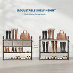 Étagère à chaussures mince à 3/4 niveaux, organisateur de chaussures réglable peu encombrant avec cadre en métal et étagères en tissu non tissé pour entrée, placard, chambre à coucher