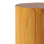Tabouret/Table d'appoint rond(e) extérieur/intérieur 19.29H, motif bois moderne, pour terrasse et jardin