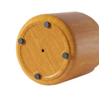 Tabouret/Table d'appoint rond(e) extérieur/intérieur 19.29H, motif bois moderne, pour terrasse et jardin