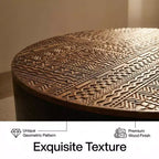Table basse ronde avec rangement, table d'appoint centrale moderne pour salon