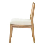 Christopher Knight Home Lea Chaises de salle à manger en bois d'hévéa et rotin rembourrées (Lot de 2)