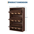 Commode Meuble à chaussures avec 6/4/3 tiroirs basculants, meuble à chaussures fin et discret avec étagères réglables et poignées diamant, meuble d'entrée autoportant