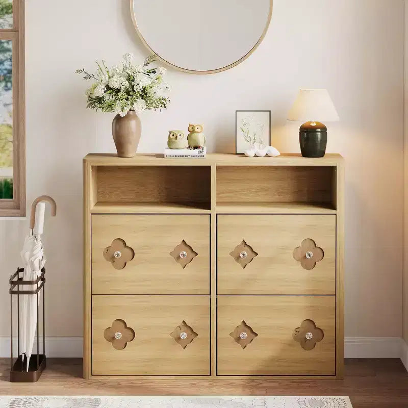 Commode Meuble à chaussures avec 6/4/3 tiroirs basculants, meuble à chaussures fin et discret avec étagères réglables et poignées diamant, meuble d'entrée autoportant