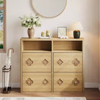 Commode Meuble à chaussures avec 6/4/3 tiroirs basculants, meuble à chaussures fin et discret avec étagères réglables et poignées diamant, meuble d'entrée autoportant