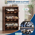 Commode Meuble à chaussures avec 6/4/3 tiroirs basculants, meuble à chaussures fin et discret avec étagères réglables et poignées diamant, meuble d'entrée autoportant